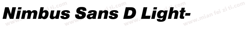 Nimbus Sans D Light字体转换